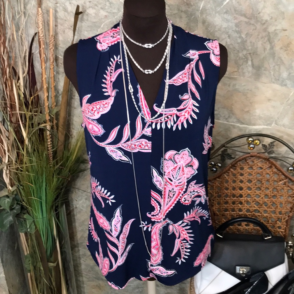 Liz Claiborne 🌹career stunning Paisley shirt top blouse tunic
